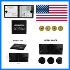 Car Registration and Insurance Card Holder, Vehicle Glove Box Car Organizer, ...