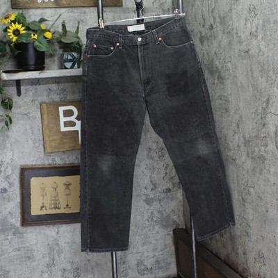 Levi's Vintage 505 Regular Fit Straight Leg Jeans Black Wash See Measurements
