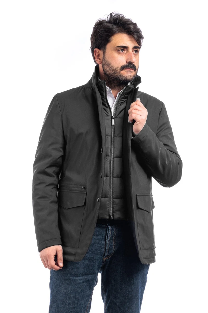 Giacca Invernale Uomo Cipo & Baxx Trapuntata A Strisce – Modello CM191 Con Chiusura Lampo E Polsini A Costine