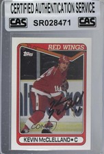 CAS Certified 1990-91 Topps Kevin McClelland #389 Sealed Auto 3c7