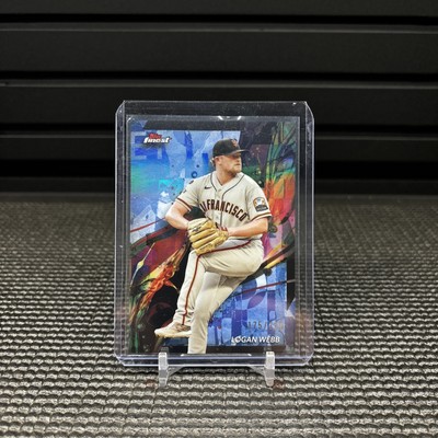 2024 Topps Finest Logan Webb # 85 Common Sky Blue Refractor 175 /325 Giants