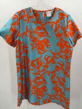 Pre-Owned Finley Blue Size XL Midi Short Sleeve Dress