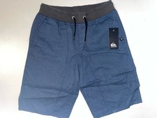New Quiksilver Boys Youth Walk Shorts Boardshort 12/26 VTG Waveress Blue Chino