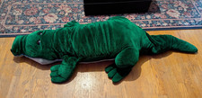 Vtg 60" 5Ft Large Plush Alligator Crocodile Giant Jumbo Pillow Decor Lizard Toy