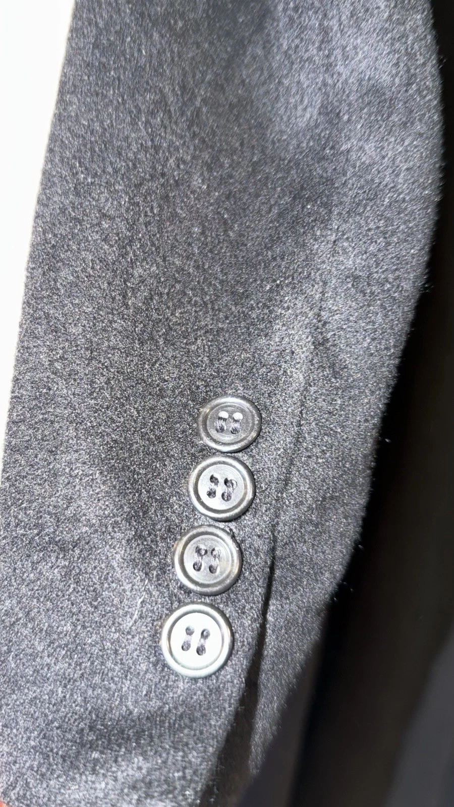 Vintage Neiman Marcus 100% Cashmere Men's Long Overcoat Black Made in England image 6