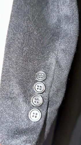 Vintage Neiman Marcus 100% Cashmere Men's Long Overcoat Black Made in England image 6