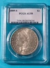 1889-S Morgan Silver Dollar ~ Coin Graded by PCGS as AU58 ~ San Francisco Mint