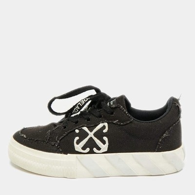 OffWhite Vulcanized Gr. 26 Black Canvas Low Top Sneakers