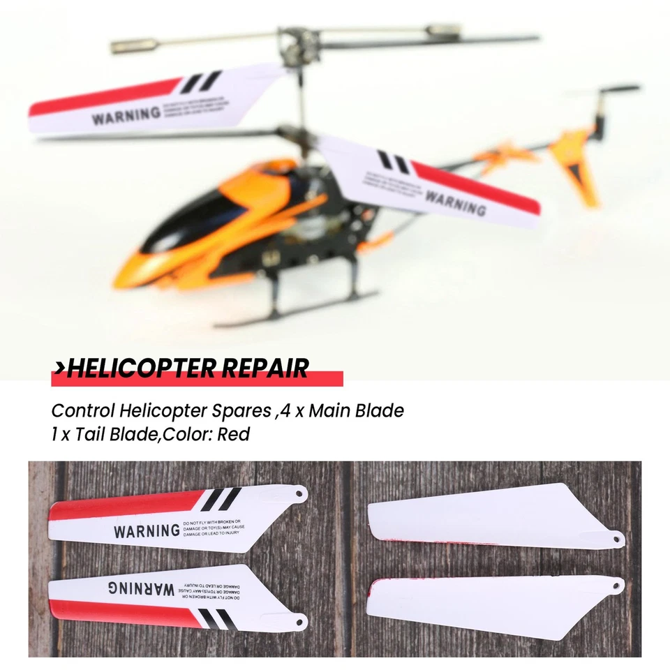  4 x Blades  S107 S107G Gyro-Fernbedienung Hubschrauber Ersatzteile7479 - Bild 3 von 4