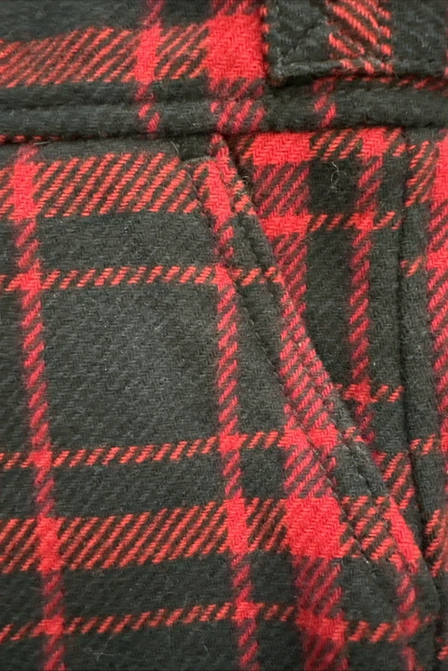 Шорты женские Abercrombie & Fitch размер 2 короткие красные темно-синие клетчатые с подкладкой шерстяная смесь - Изображение 3 из 4