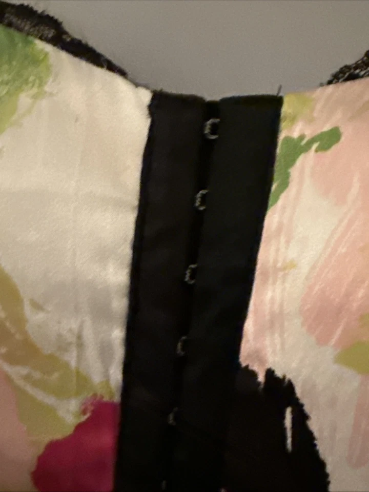 Sexy Corsé de Seda Bebe Top Bustier Seda Talla L Multicolor Con Cordones Hada Coqueta Foto 4 de 4