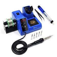 Soldering Station,80W Digital Solder Iron Station Kit with 176 F-896 F Blue