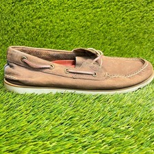 Sperry Authentic Original 2-Eye Mens Size 9 Brown Casual Leather Boat Shoes