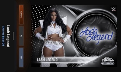 Lash Legend - Paint It Signature Iconic - Topps Slam WWE Chrome Black 26