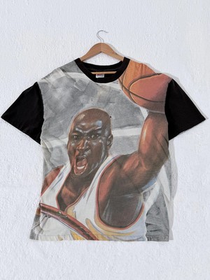 Vintage AOP Nike Air Jordan  Portrait  T-Shirt Sz. XL