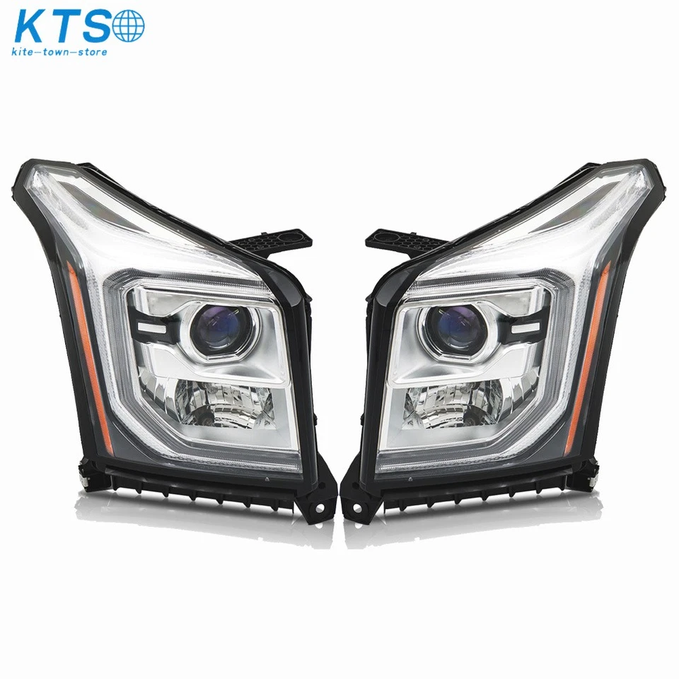 Left+Right For GMC Yukon 2015 2016 2017 Halogen W/LED DRL Projector Headlights - Изображение 3 из 4