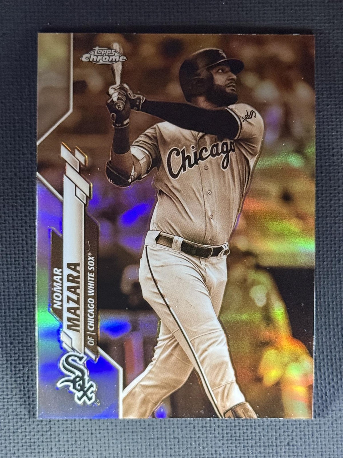 2020 Topps Chrome #109 Nomar Mazara Sepia Refractor Chicago White Sox