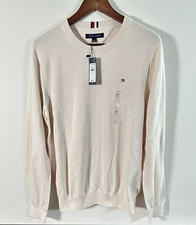 Tommy Hilfiger Men's Solid Cotton Classic Regular Fit Crewneck Sweater Size M