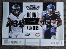 2017 Contenders Donnel Pumphrey Tarik Cohen Round 4 Numbers Football Card #RN-16