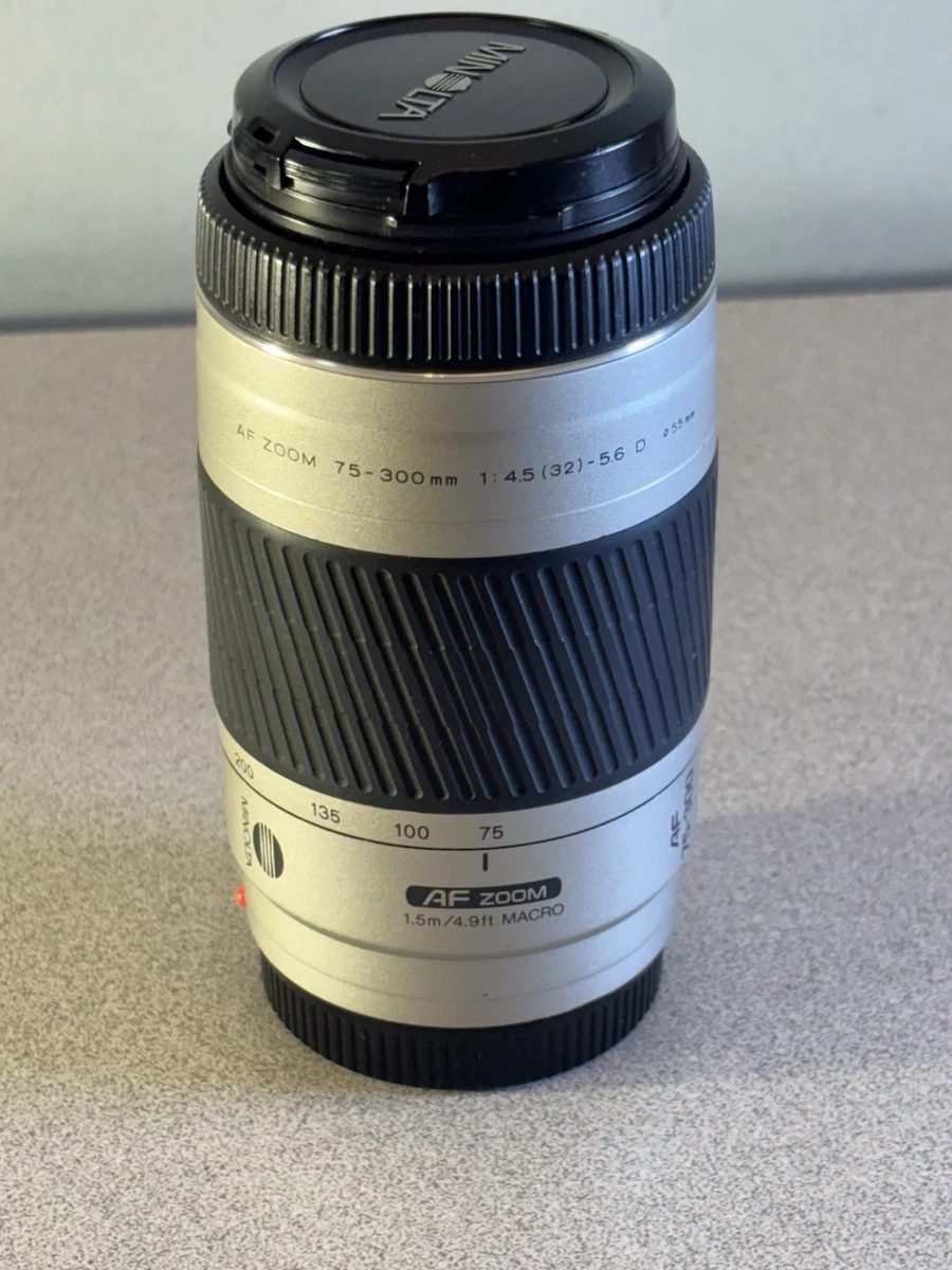 MINOLTA レンズAF zoom 75-300mm 1.5m/4.9ft Minolta Zoom 75-300mm Focal Camera Lenses for sale | eBay