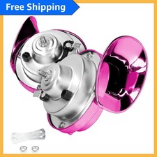 12V Waterproof 300DB Snail Train Horns - Universal Fit Pink Automotive Accessory