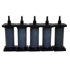 Aquarium Air Stone Cylinder Bubbler with Plastic Shield for Hydroponic, Fish ...