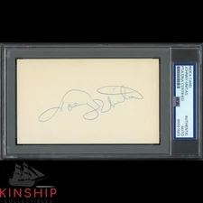 Johnny Unitas signed 3x5 Index Card PSA DNA Slab Football HOF Auto C4982