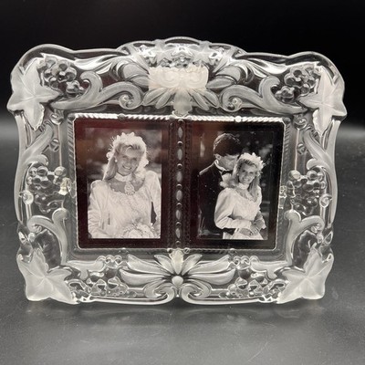 Vintage Mikasa Crystal Picture Frame Memories Duet Photo Frame NEW no box