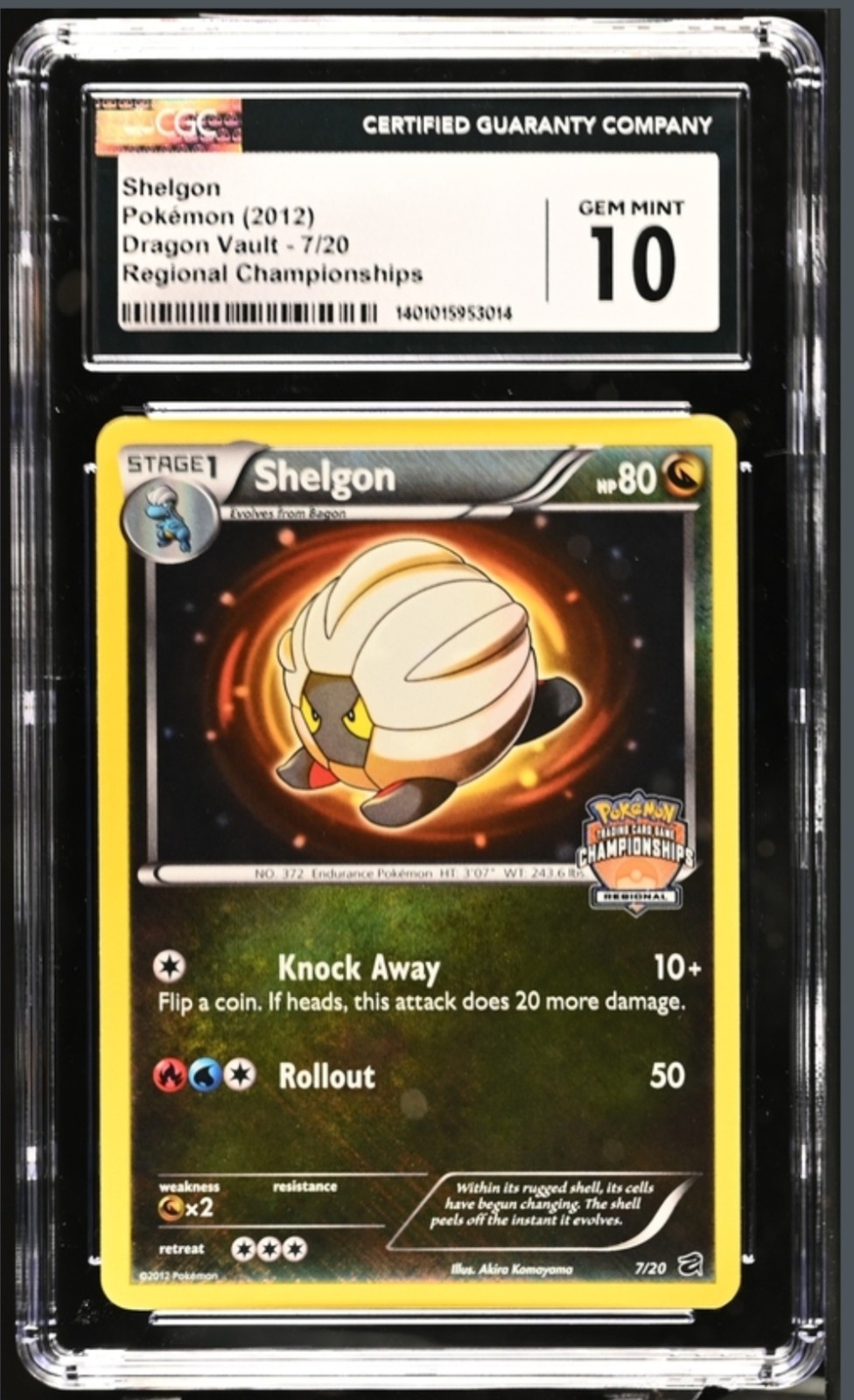 Pokemon Tcg Shelgon - (Regional Championships) 007/020 CGC 10