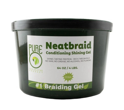 Pure Neatbraid Conditioning Shining Gel 64 oz Mega Hold Shine Alcohol-Free