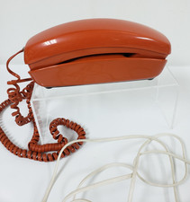 Vintage Western Electric Trimline Orange Touch-Tone Wall Telephone with cord
