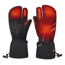Heated Ski Gloves, Mittens for Men Women, 7.4V Rechargeable Battery