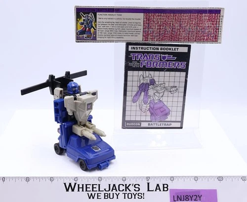 Battletrap BLUE TRUCK 100% Complete 1987 Hasbro G1 Transformers Action Figure