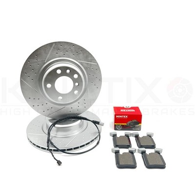 FOR BMW M240i F23 REAR DIMPLED GROOVED BRAKE DISCS MINTEX PADS WEAR SENSOR 345mm