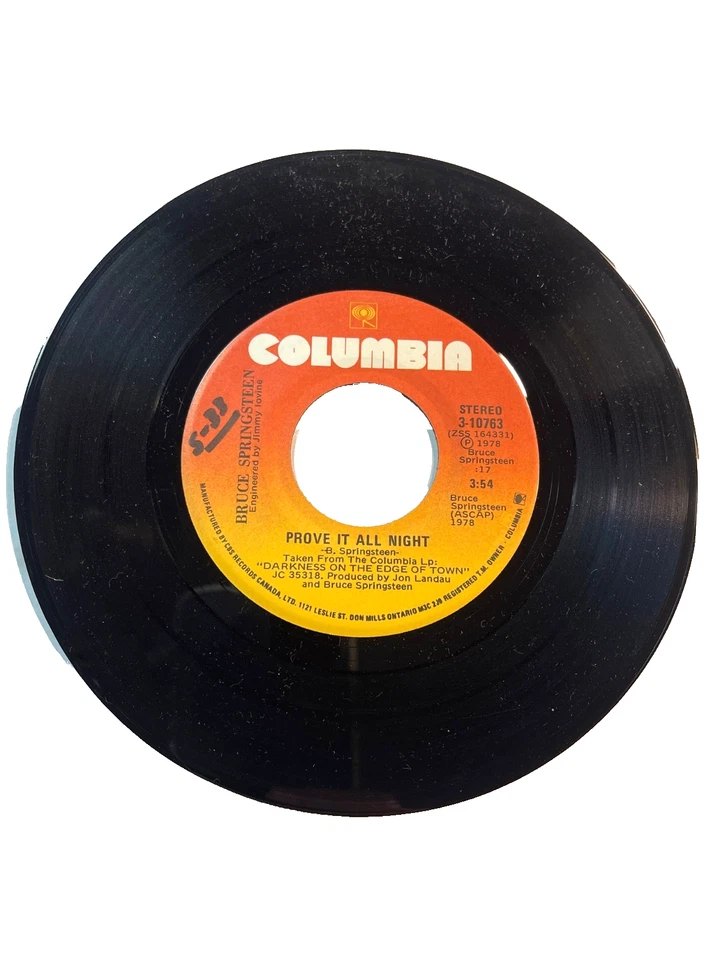 Bruce Springsteen-'Prove it all Night' & 'Factory' 7" 45 RPM (#371) - Image 2 of 3