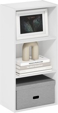 3-Tier Open Shelf Bookcase, White