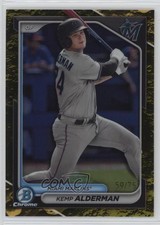 2024 Bowman Chrome Prospects Yellow Lunar Refractor 59/75 Kemp Alderman 0i87