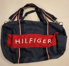 Tommy Hilfiger Large Adjustable Shoulder Strap Duffle Bag Blue Red White 22x17"