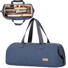 Aegean Blue Hair Tools Travel Bag Dryer Curling Iron Attachment Organizer