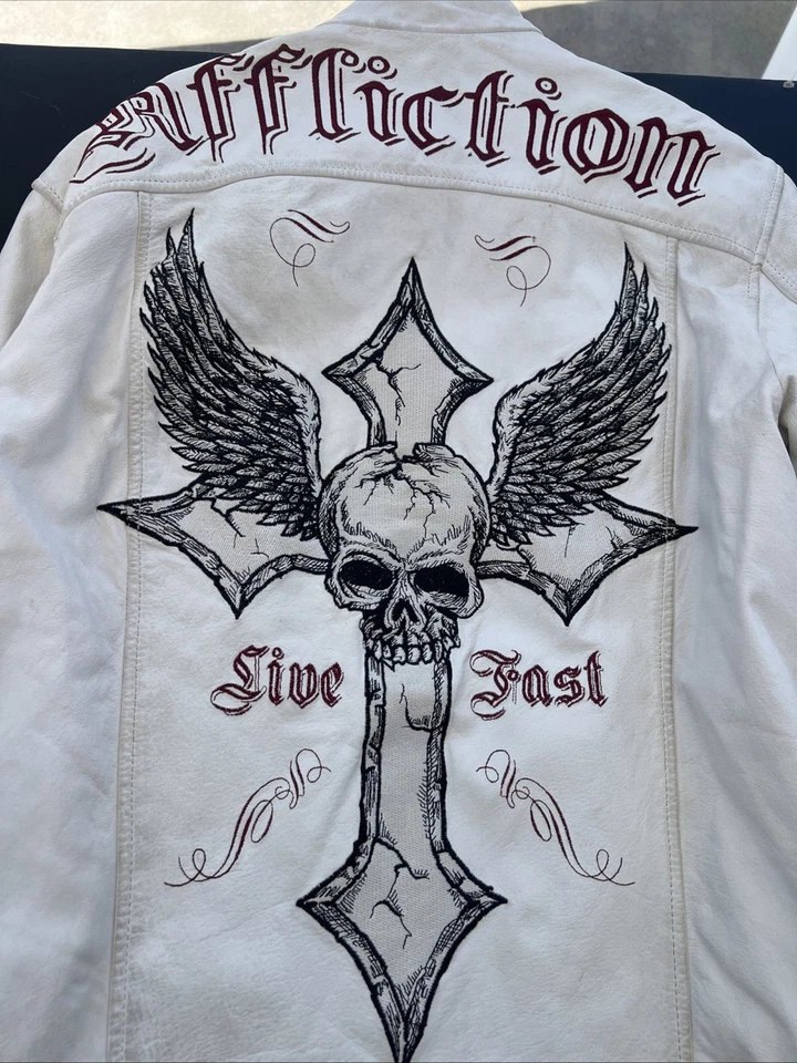 Rare and Vintage Affliction jacket, White #1695 of 3000 - Size Large - Image 3 of 4
