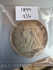 1899 Great Britain Victoria Half Crown - Veiled Head - 0.925 silver