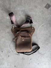 Hiking Waist Pack Leather Drop Leg Bag for Men Multi-Purpose Motorcycle Bike ...