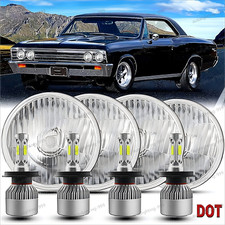 4pcs For Chevy Chevelle 1964-1970 5.75 5-34 6500k Led Headlights Hi-lo Beam 4pcs For Chevy Chevelle 1964-1970 5.75 5-34 6500k Led Headlights Hi-lo Beam