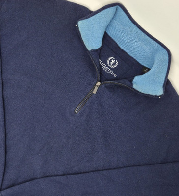 BUGATCHI UOMO 1/4 Zip Pullover Cashmere Blend Sweater Men's Size XL Blue