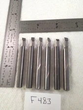 6 USED 1/4" SHANK MINI CARBIDE BORING BARS. HEAD SIZES  .175" - .195" USA (F483)