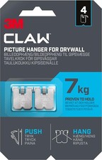 3M Claw Plasterboard Picture Hanging Wall Hooks For Hanging Home Dcor 4 Hangers