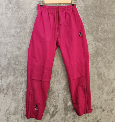 Vintage Frank Shorter Gore-Tex Track Pants Pink Zip Leg Mesh Lined Mens M