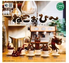 Cat Coffee Collection Figure Capsule Toy All 6 Types Complete Set Japan Gacha