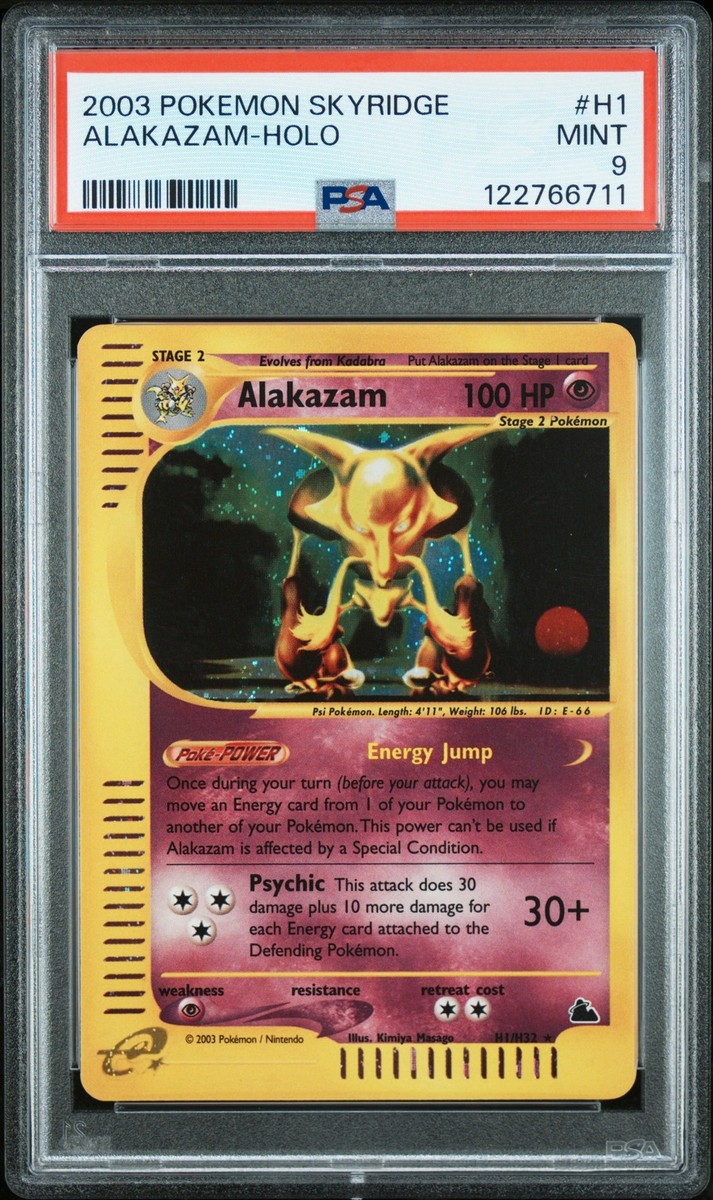2003 POKEMON SKYRIDGE #H1 ALAKAZAM-HOLO PSA 9 | eBay