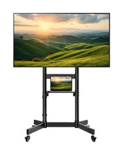 Heavy-Duty Rolling TV Stand for 55–100" Screens — Supports 165 lbs,